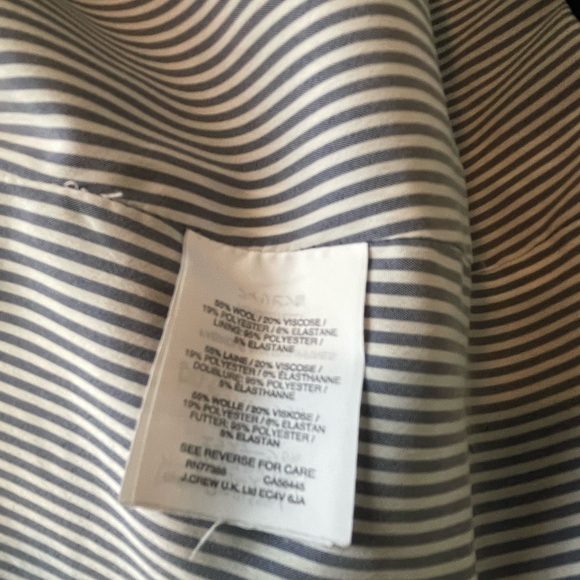 J. Crew Wool Navy Blazer Jacket Ruffle Gold Trim Buttons Military Preppy 6 J - Picture 8 of 10